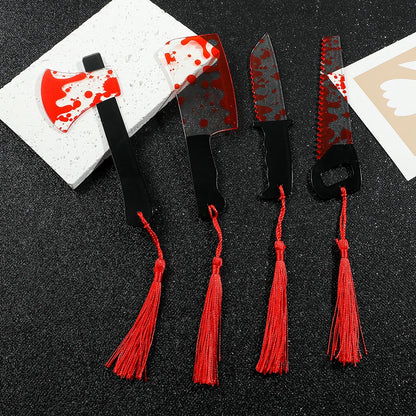 Creepy Paper Serial Killer Knife Bookmark