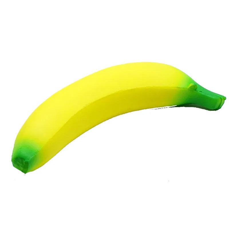 Yellow banana with green ends on a white background