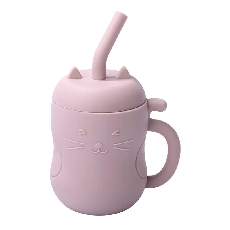 Eco Friendly Leakproof Silicone Toddler Water Bottle - Cat - Baby Storage from Dear Cece - Just £12.99! Shop now at Dear Cece