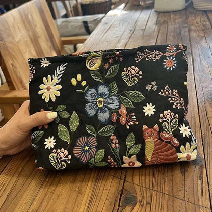 Embroidered Jacquard Clutch Makeup Cosmetic Bag - cosmetic bags from Dear Cece - Just £14.99! Shop now at Dear Cece