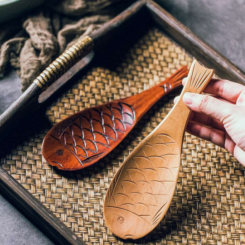 Japanese Fish Wooden Rice Spoon - kitchen Accessories from Dear Cece - Just £4.99! Shop now at Dear Cece