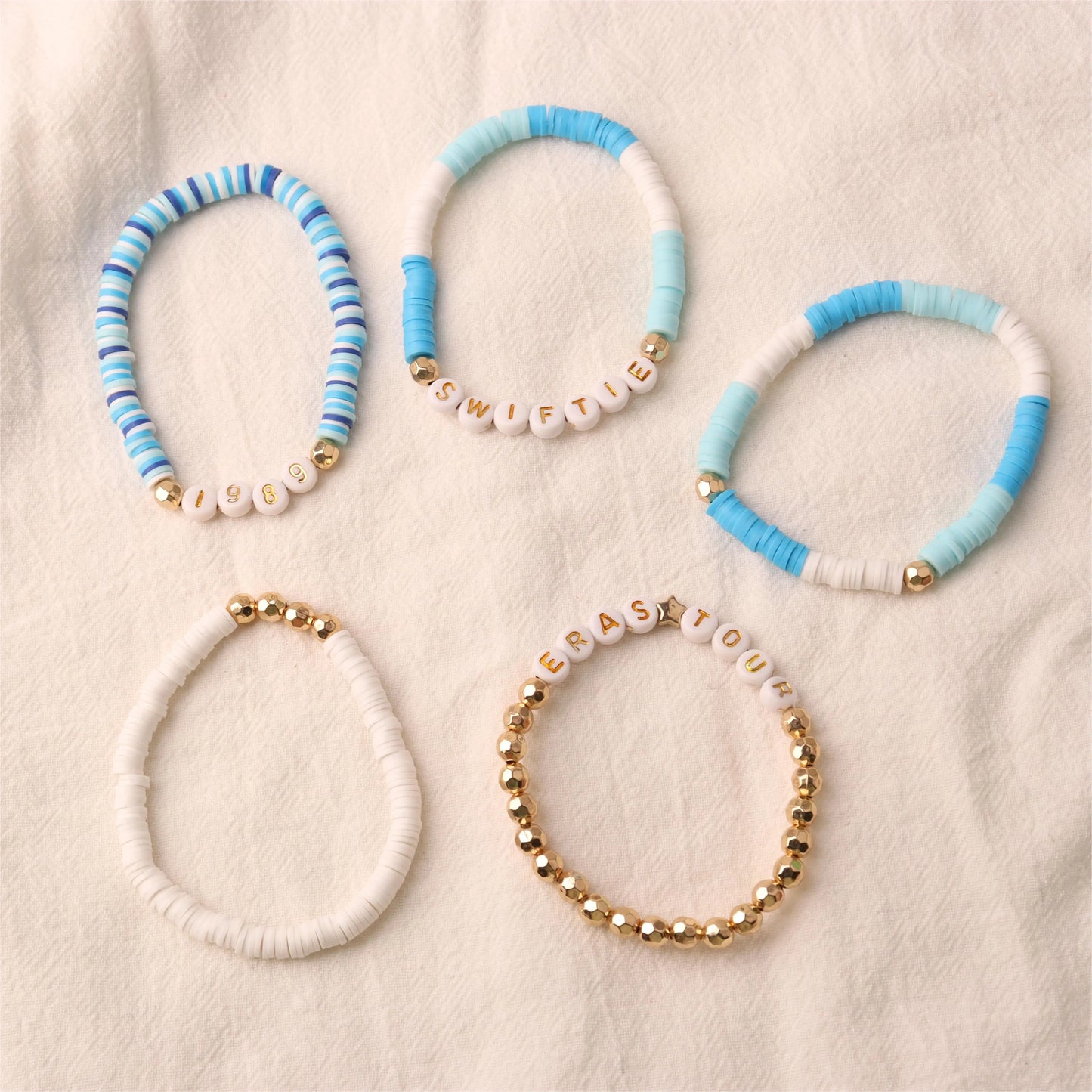 blue bracelets