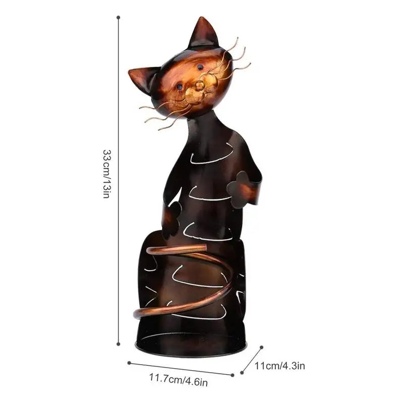 Bronze Cat Wine Bottle Holder - Wine Racks from Dear Cece - Just £24.99! Shop now at Dear Cece