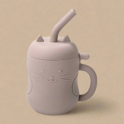 Eco Friendly Leakproof Silicone Toddler Water Bottle - Cat - Baby Storage from Dear Cece - Just £12.99! Shop now at Dear Cece
