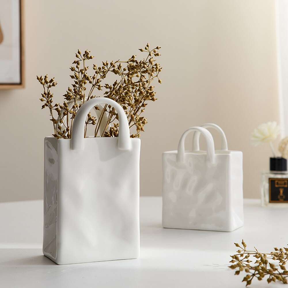 White Handbag Ceramic Vase - Vase from Dear Cece - Just £19.99! Shop now at Dear Cece