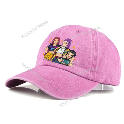 KPop Demon Hunters Retro Washed Baseball Cap