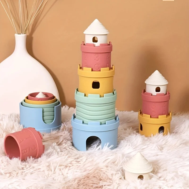 Toy Castle Silicone Stacking Cups