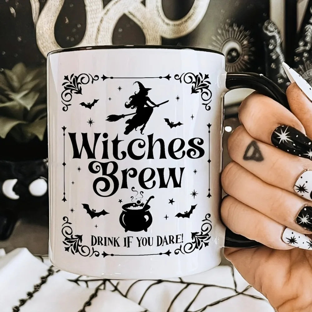 Novelty Halloween Witches Coffee Mug Black