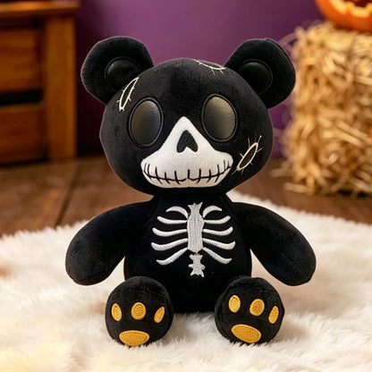 Skeleton Bear Plush Toy | Gothic Skull Teddy Halloween Collectible