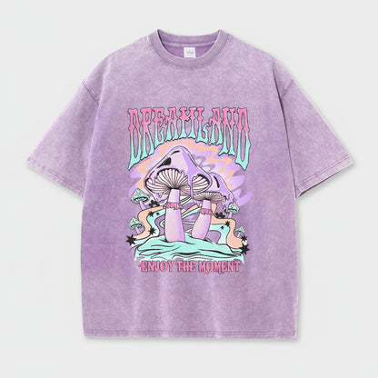Magic Mushroom Dreamland Enjoy The Moment Graphic T Shirt