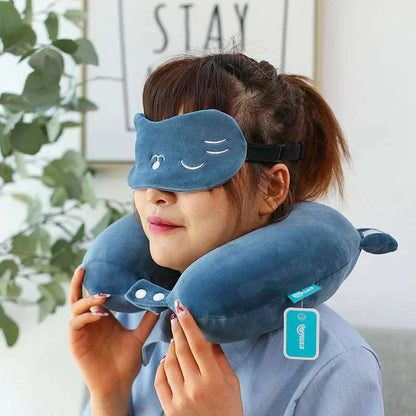 Cat Travel Neck Pillow and Sleep Mask - Travel Pillow from Dear Cece - Just £17.99! Shop now at Dear Cece