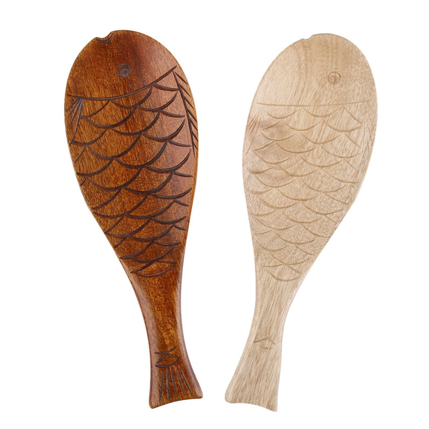 Japanese Fish Wooden Rice Spoon