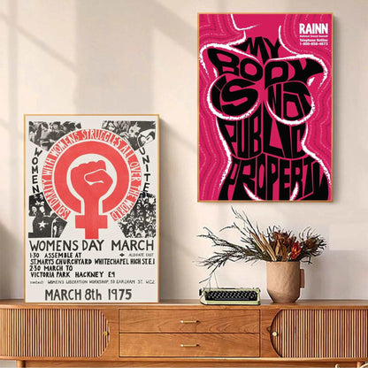 Abstract Retro Feminist Art Print - Wall Art from Dear Cece - Just £8.99! Shop now at Dear Cece