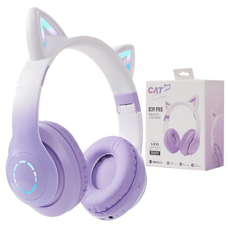 LED Cat Ear Wireless Bluetooth Headphones - Headphones from Dear Cece - Just £24.99! Shop now at Dear Cece