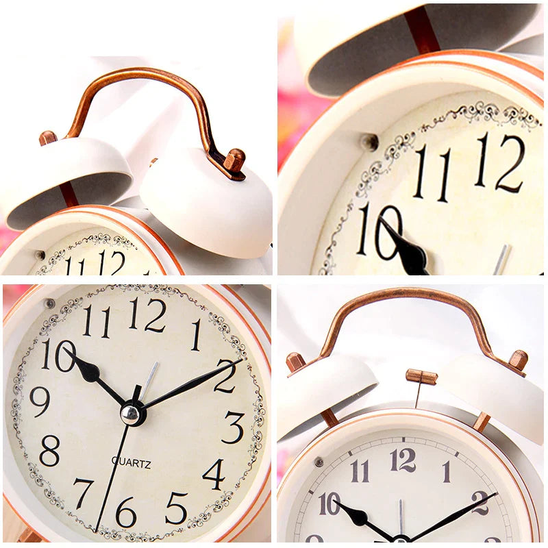 White Twin Bell Bedside Alarm Clock - Clocks from Dear Cece - Just £22.99! Shop now at Dear Cece