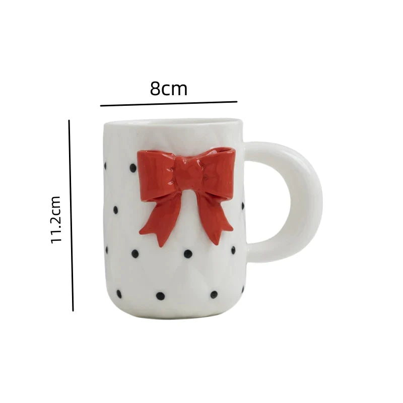 Quilted Bowtie Ceramic Coffee Mug