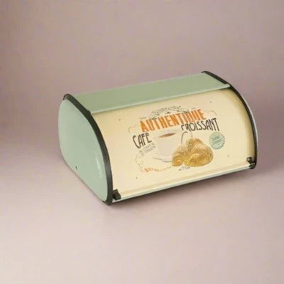 green Vintage Style French Cafe Bread Bin