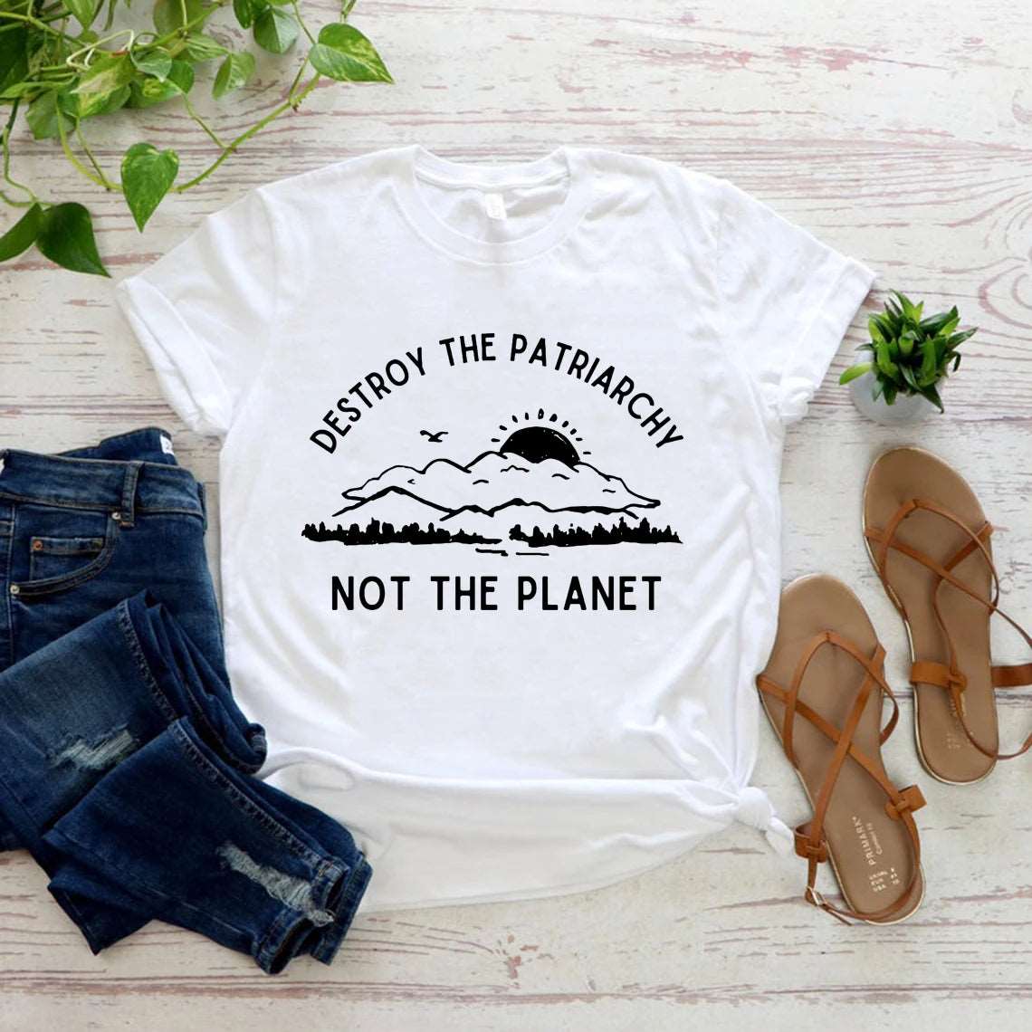 Destroy The Patriarchy Not The Planet T-Shirt - T Shirts from Dear Cece - Just £17.99! Shop now at Dear Cece