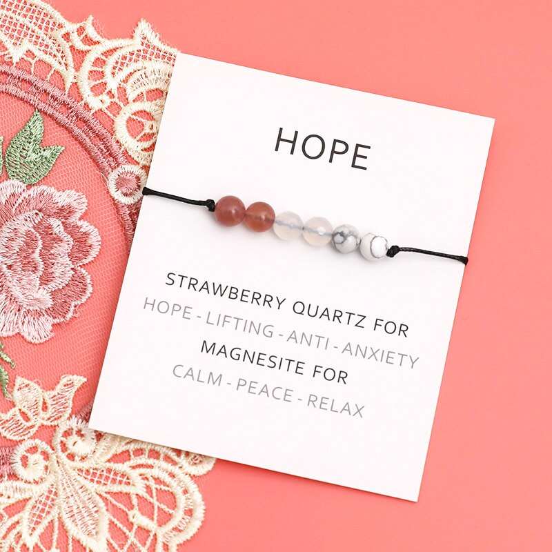 Hope Natural Healing Strawberry Quartz Bracelet - Jewellery from Dear Cece - Just £8.99! Shop now at Dear Cece