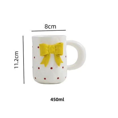 Quilted Bowtie Ceramic Coffee Mug - Mugs from Dear Cece - Just £19.99! Shop now at Dear Cece