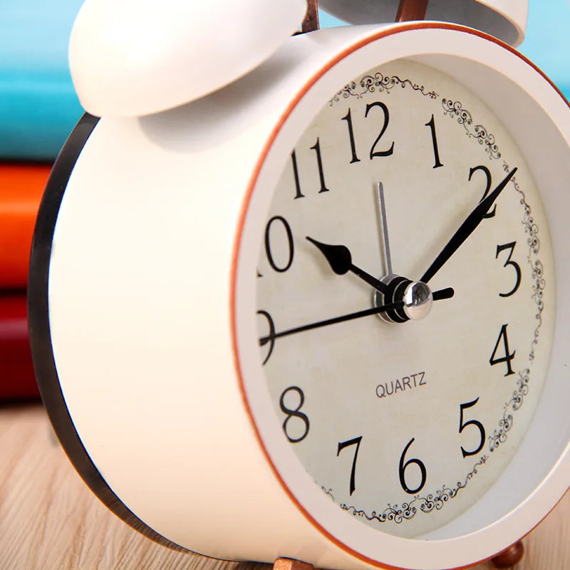 White Twin Bell Bedside Alarm Clock - Clocks from Dear Cece - Just £22.99! Shop now at Dear Cece