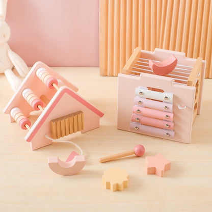 Pink Princess House Multifunctional Busy Toy taken apart