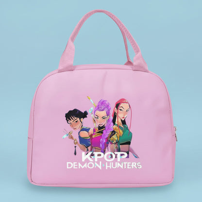 k pop lunch bag in pink