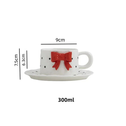 Quilted Bowtie Ceramic Coffee Mug - Mugs from Dear Cece - Just £19.99! Shop now at Dear Cece