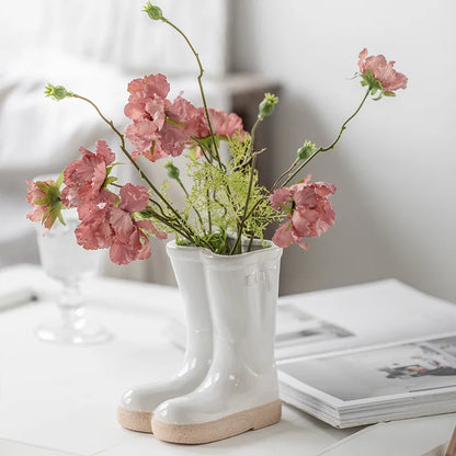 Ceramic Wellington Boot Flower Vase - Vase from Dear Cece - Just £34.99! Shop now at Dear Cece