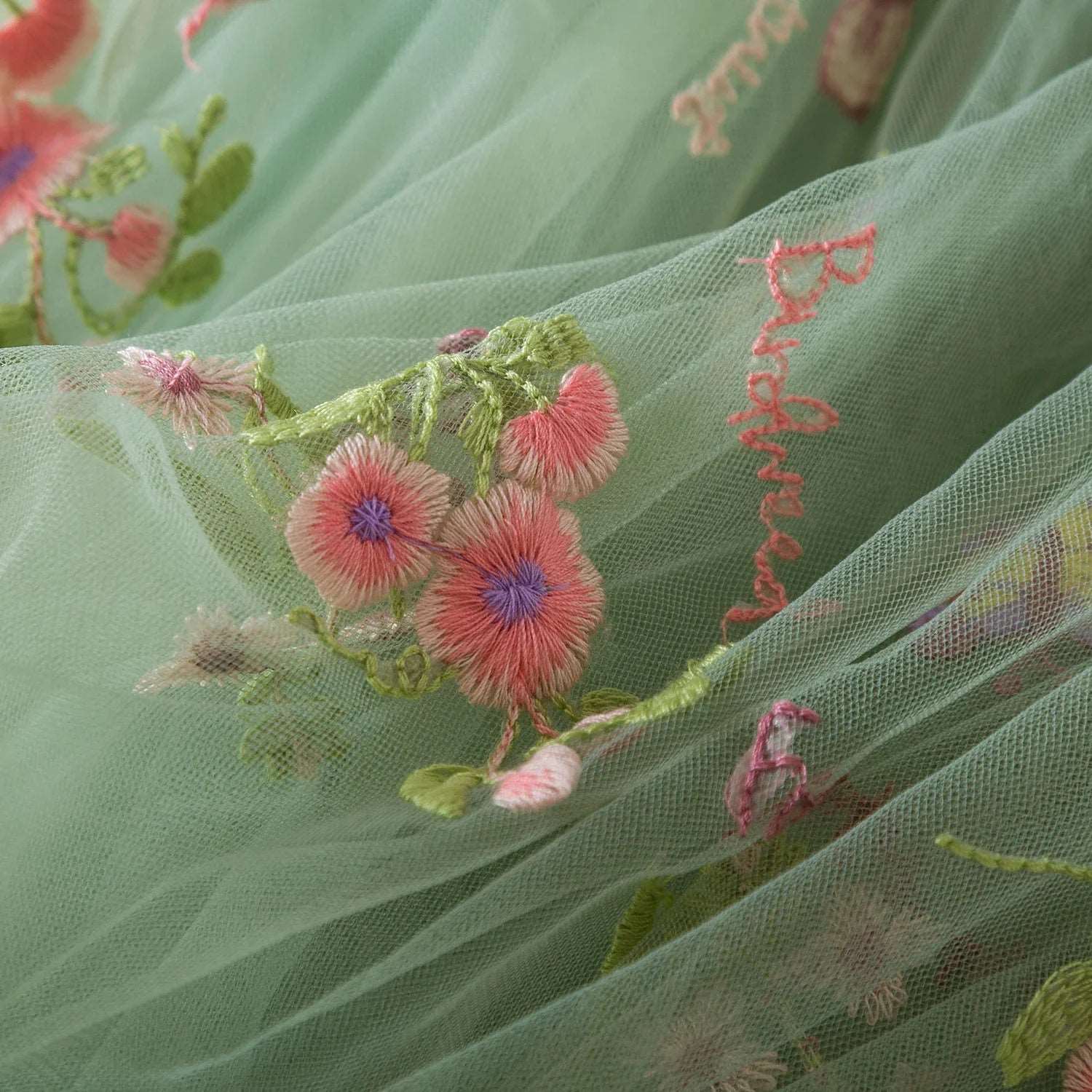 embroidered flowers