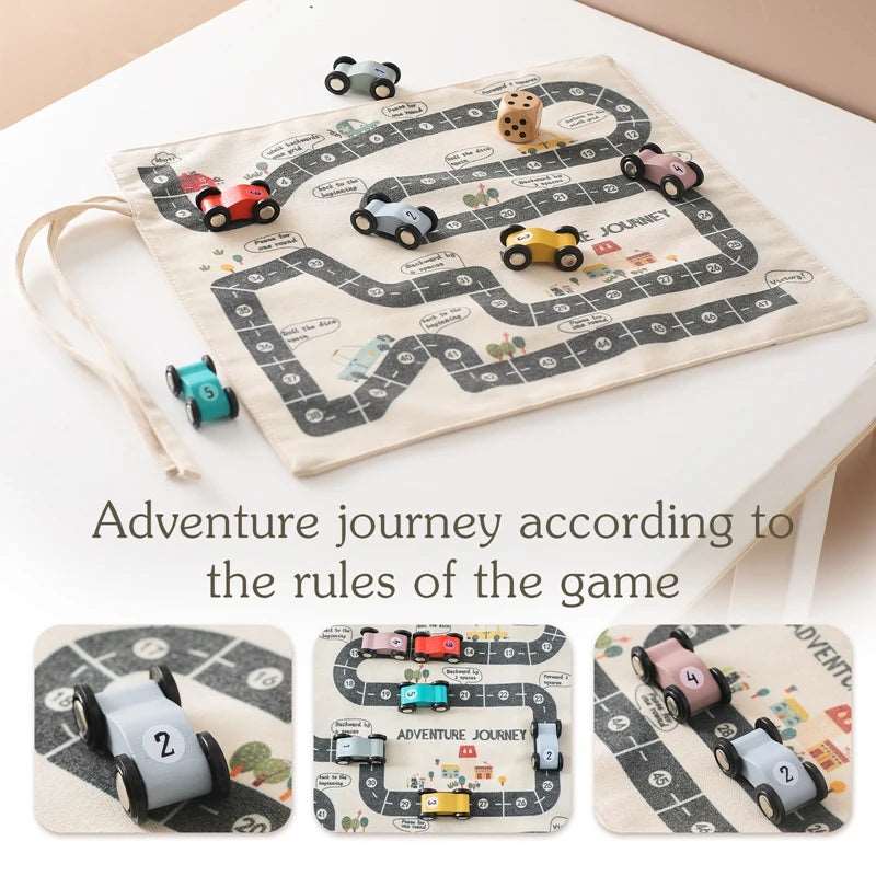 Canvas Travel Mat Wooden Car Game how to