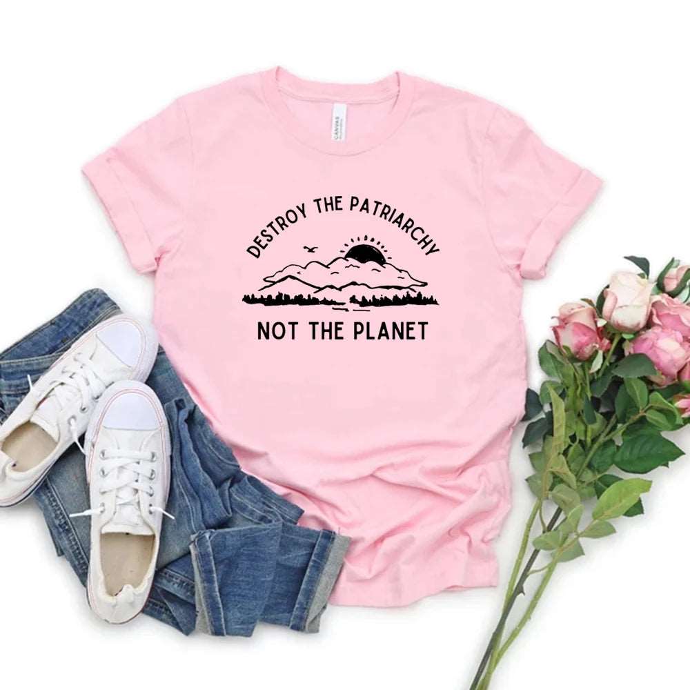 Destroy The Patriarchy Not The Planet T-Shirt - T Shirts from Dear Cece - Just £17.99! Shop now at Dear Cece