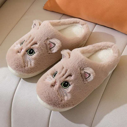 Cute Cartoon Cat Face Slippers - slippers from Dear Cece - Just £15.99! Shop now at Dear Cece