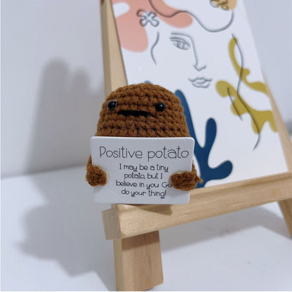 Positive Potato Crochet Knitted Ornament - Ornaments from Dear Cece - Just £8.99! Shop now at Dear Cece