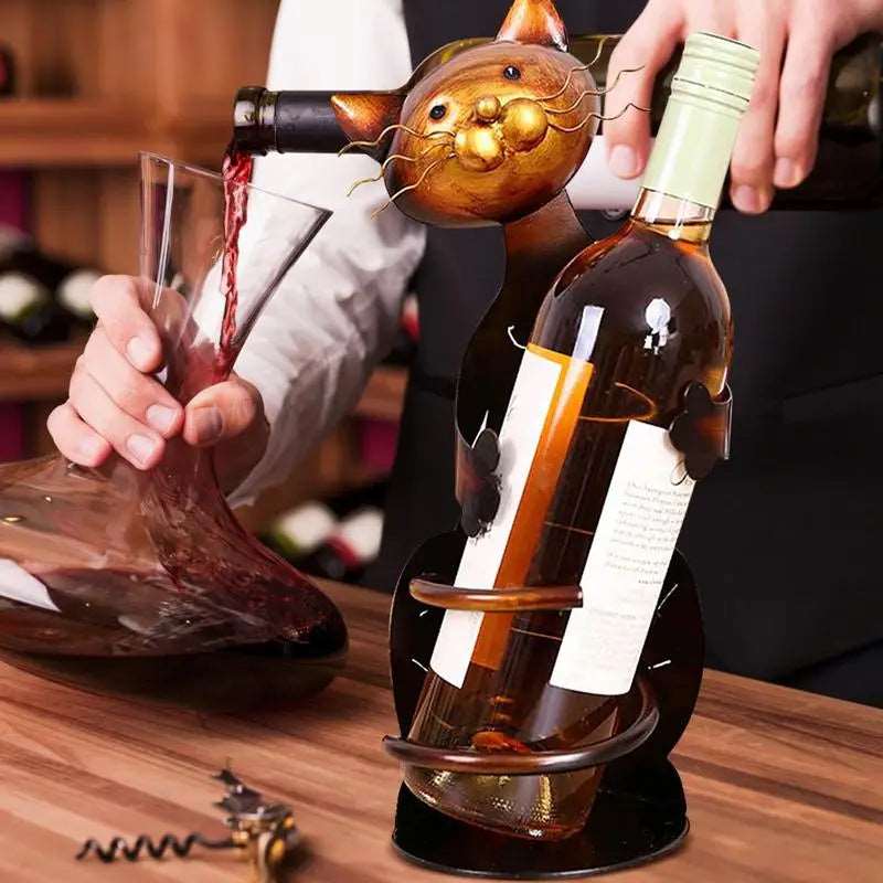 Bronze Cat Wine Bottle Holder - Wine Racks from Dear Cece - Just £24.99! Shop now at Dear Cece