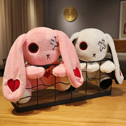 White and pink Gothic Zombie Halloween Plush Toy