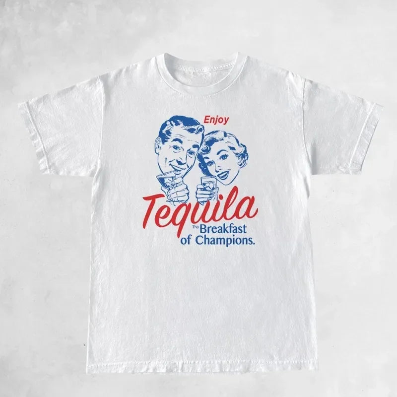 Enjoy Tequila Retro Graphic T-Shirt - T Shirts from Dear Cece - Just £17.99! Shop now at Dear Cece