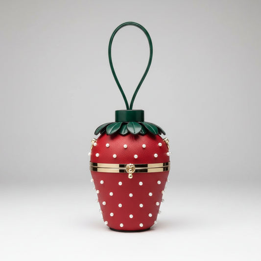 Strawberry Evening Clutch Bag Statement Mini Handbag