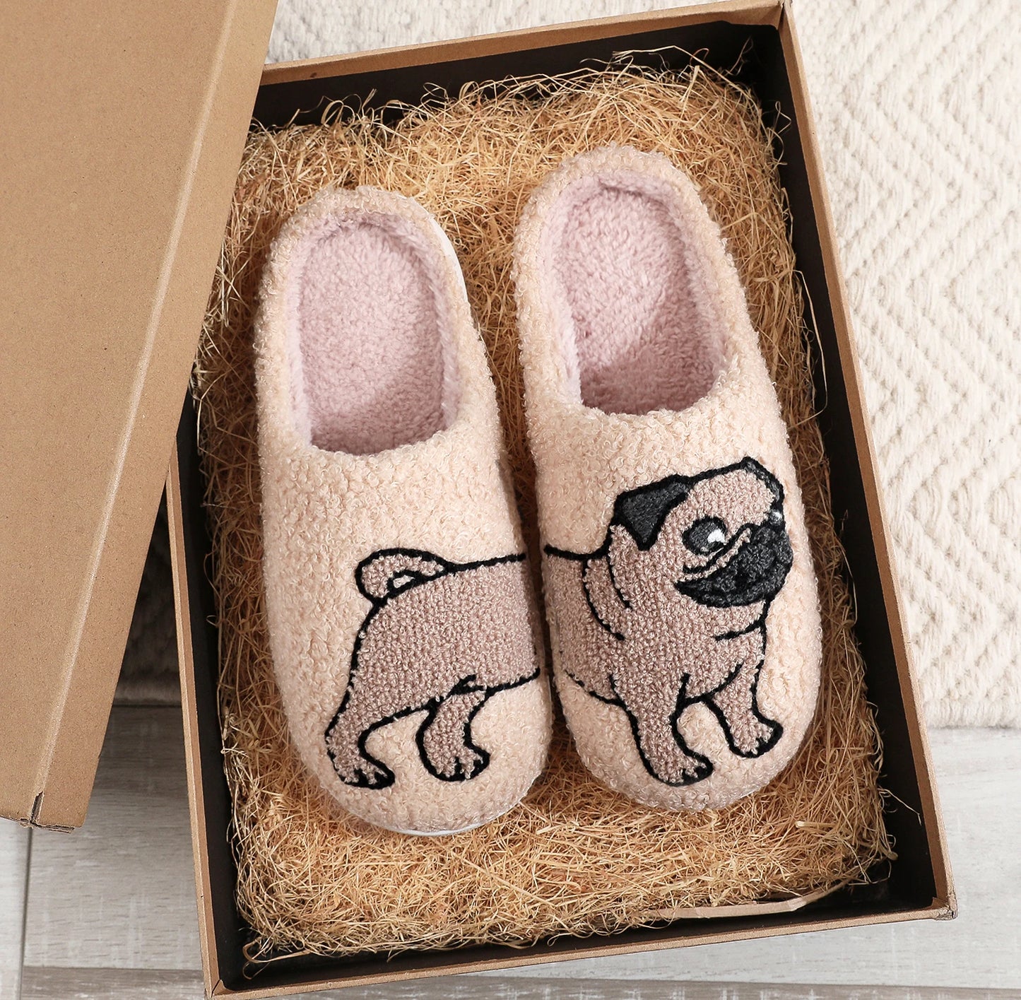 Pug Lovers Cotton Slippers