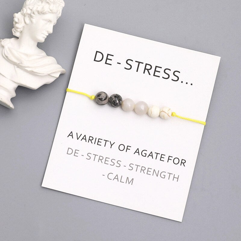 De-Stress White Agate Healing Bracelet