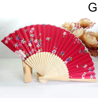 Vintage Chinese Silk Folding Bamboo Fan - Fan from Dear Cece - Just £9.99! Shop now at Dear Cece