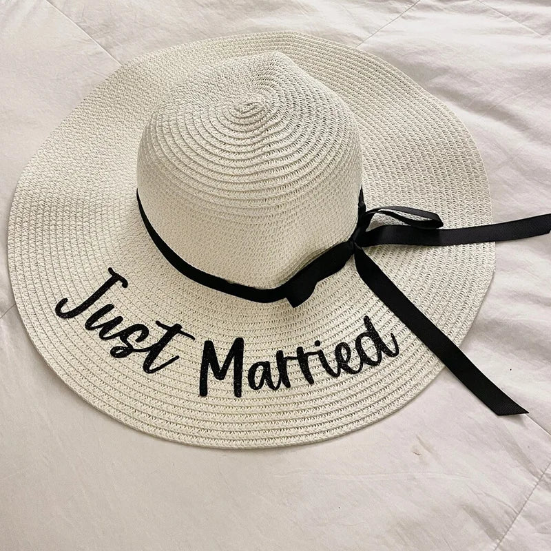 Just Married Floppy Sun Hat - hats from Dear Cece - Just £21.99! Shop now at Dear Cece