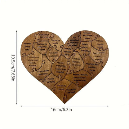 Reasons Why I Love You Wooden Heart Puzzle - puzzles from Dear Cece - Just £12.99! Shop now at Dear Cece