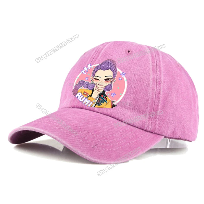 KPop Demon Hunters Retro Washed Baseball Cap