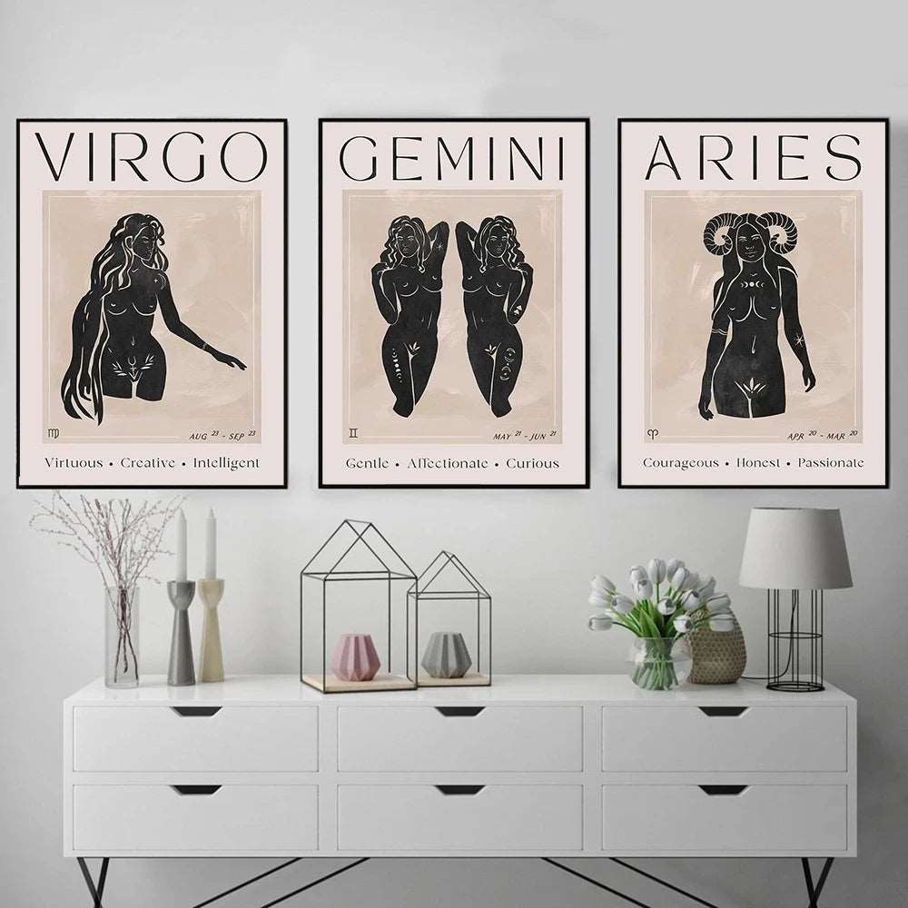 Celestial Star Sign Zodiac Wall Art Print - Wall Art from Dear Cece - Just £15.99! Shop now at Dear Cece