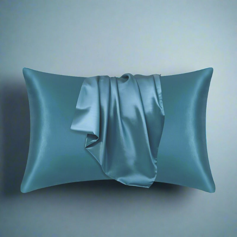 midnight blue satin pillowcase