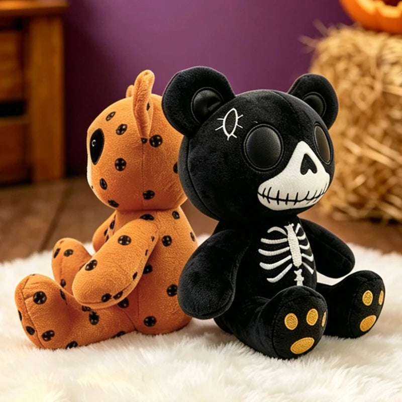 Skeleton Bear Plush Toy | Gothic Skull Teddy Halloween Collectible