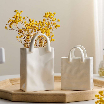 White Handbag Ceramic Vase - Vase from Dear Cece - Just £19.99! Shop now at Dear Cece