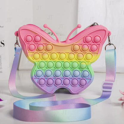 Rainbow Butterfly Pop It Shoulder Bag - Bags from Dear Cece - Just £11.99! Shop now at Dear Cece