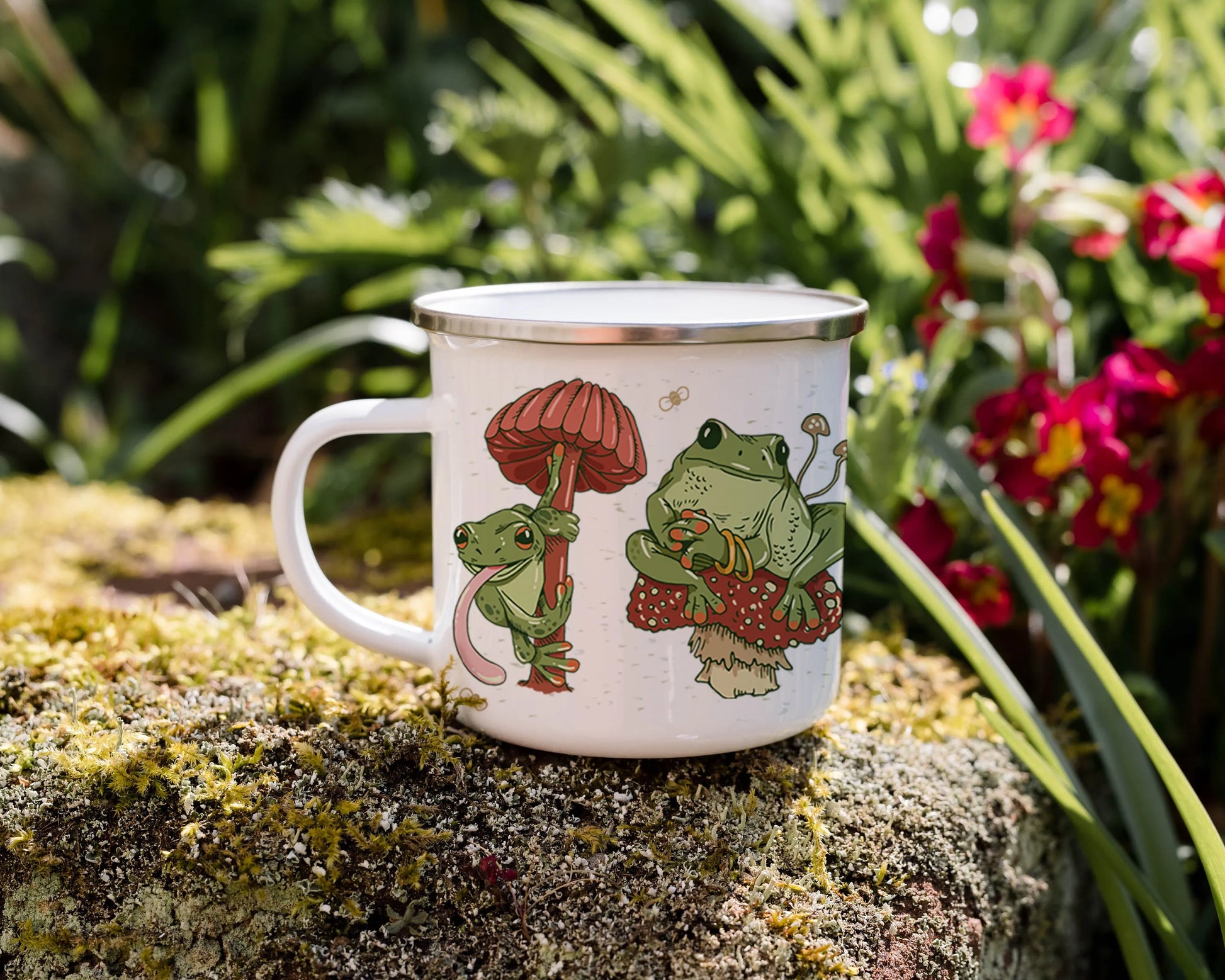 Mushroom Frog Enamel Mug - Mugs from Dear Cece - Just £17.99! Shop now at Dear Cece